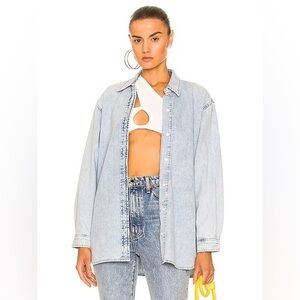 FRAME Acid Wash Beach Shirt Sz Small